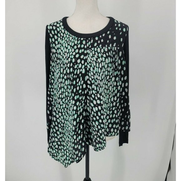 Elizabeth and James Leslie Blouse Silk Long Sleeve Asymetrical Women's XS - Picture 2 of 8